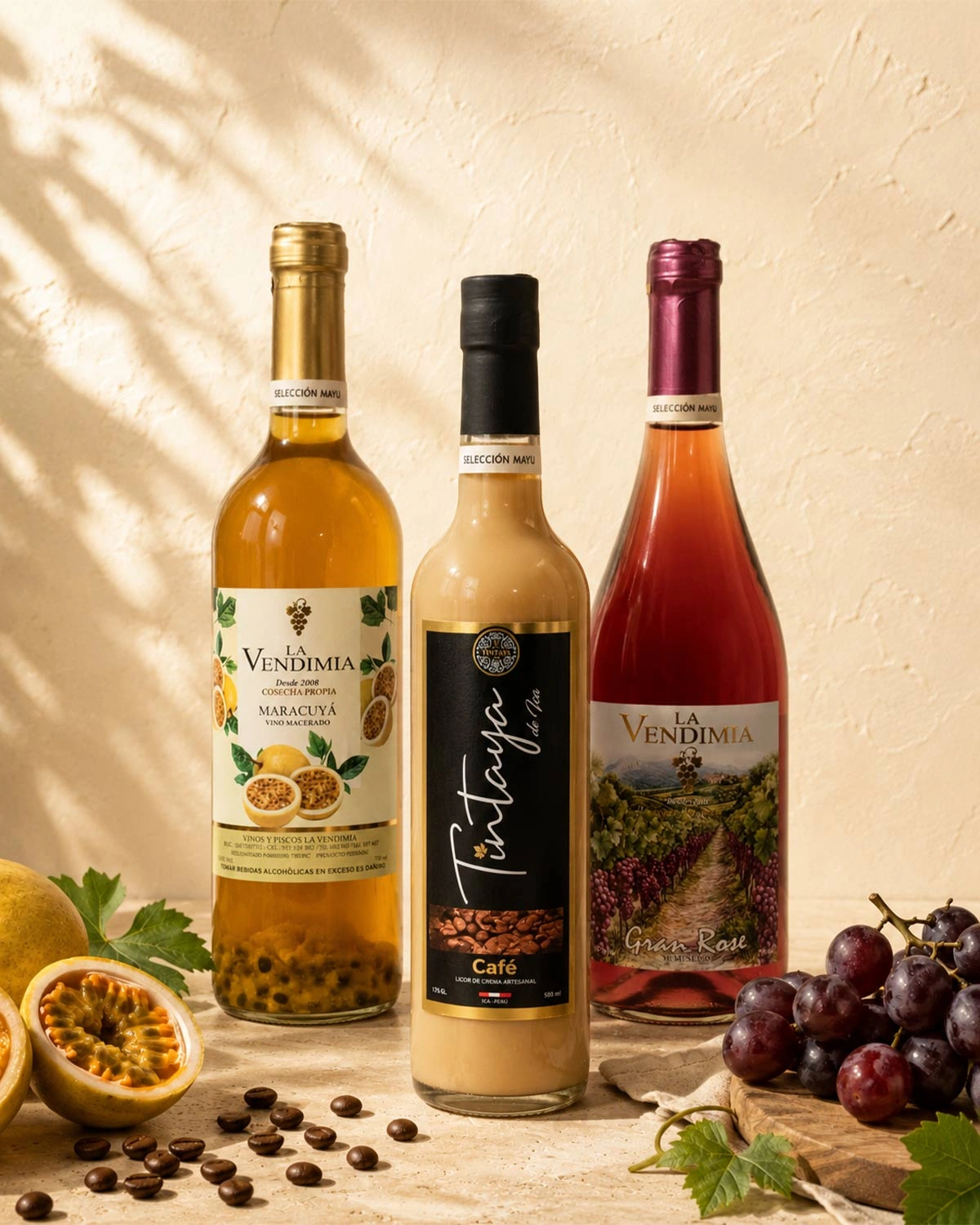 Botellas de vinos artesanales MAYU